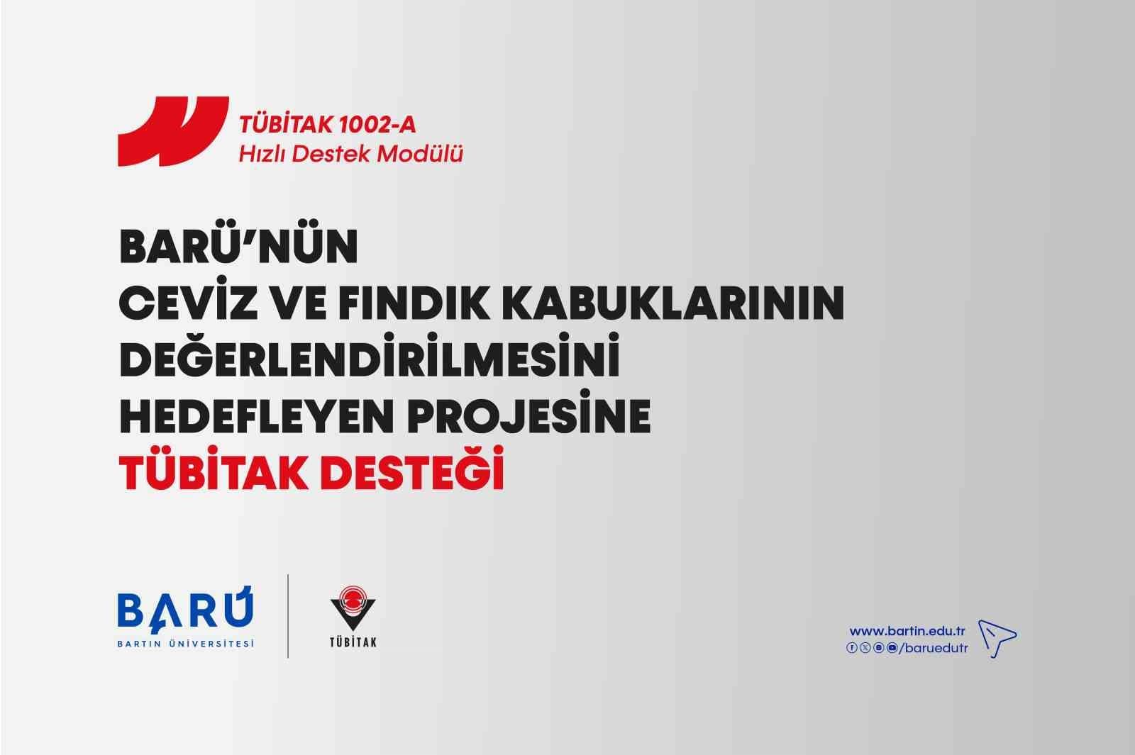 BARÜ’nün ceviz ve fındık kabuklarının değerlendirilmesini hedefleyen projesine TÜBİTAK desteği