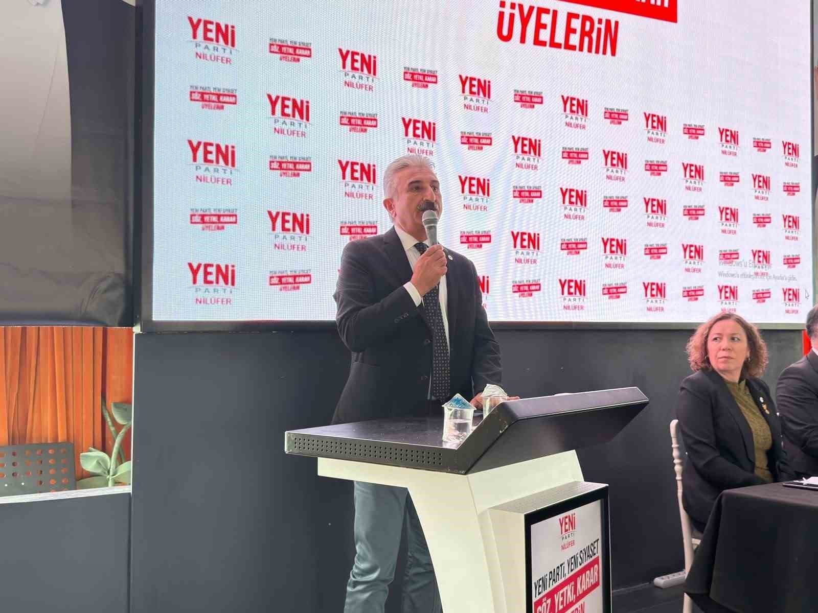 Yeni Parti Bursa'da Nihat Yeşiltaş Yeniden Adaylık Yolunda